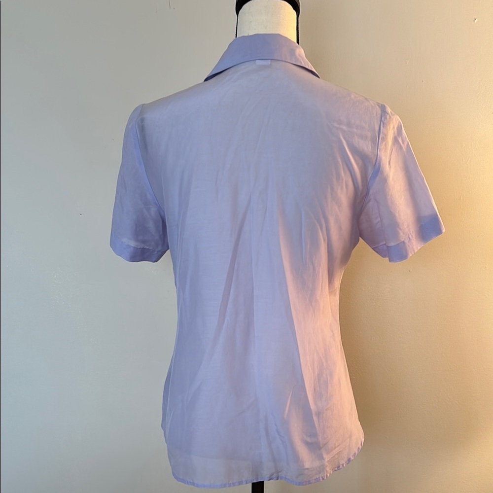 Coldwater Creek sheer Women's Short Sleeve blouse - Picture 4 of 5